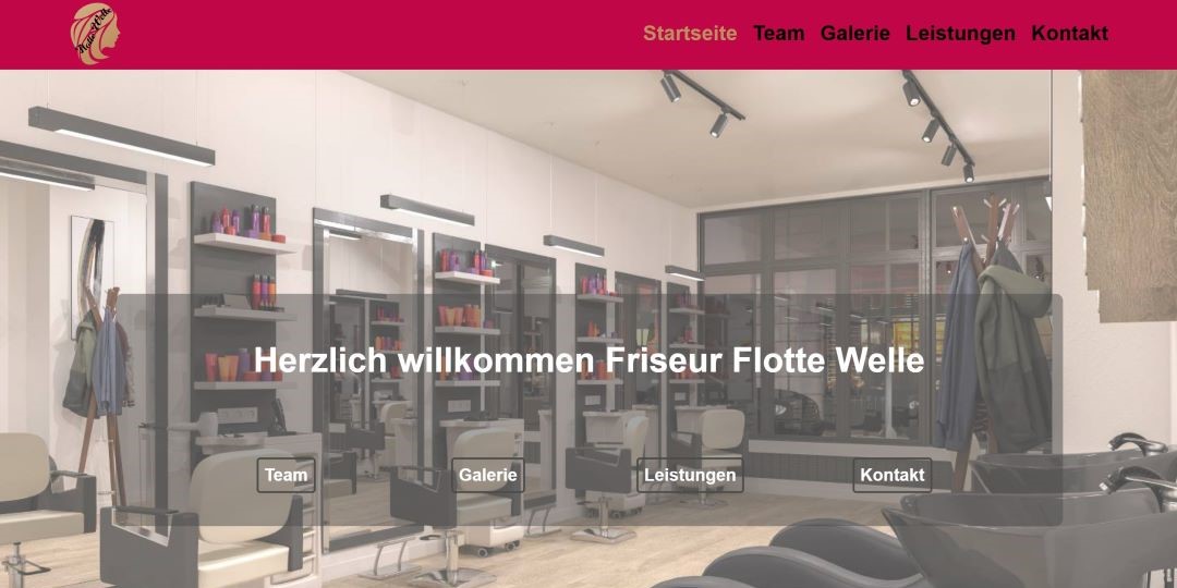 Website Friseur Flotte Welle